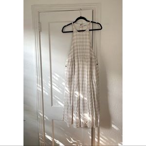 UO Kimchi Blue gingham/beige dress